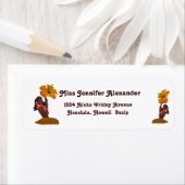 Hula Dance Aloha met Hibiscus Etiket (Insitu)