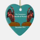 Hula Dancer Aloha Honeymoon Souvenir Keramisch Ornament (Rechts)