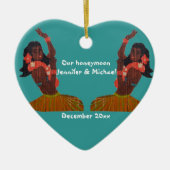 Hula Dancer Aloha Honeymoon Souvenir Keramisch Ornament (Voorkant)