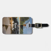 Hula Dancer bij Lumaha'i Beach, Kauai, Hawaii Bagagelabel (Voorkant horizontaal)