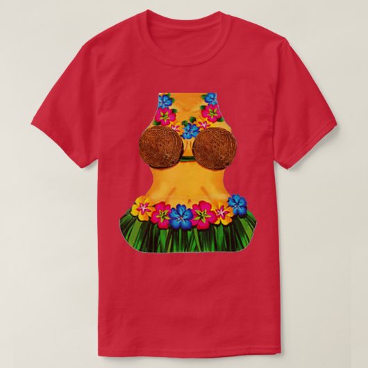 Hula Dancer Body Coconut Bra Luau Tiki T-shirt (Design voorkant)