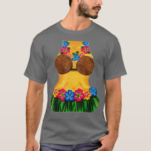 Hula Dancer Body Coconut Bra Luau Tiki T-shirt