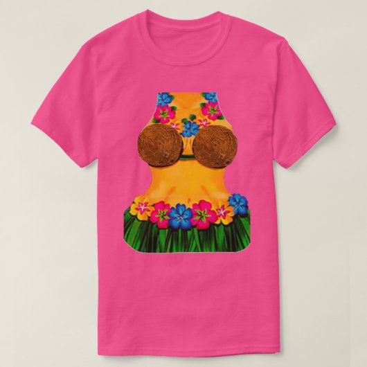 Hula Dancer Body Lei Flowers Coconut Grass skirt T-shirt (Design voorkant)