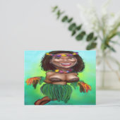 Hula Dancer Briefkaart (Staand voorkant)
