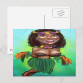 Hula Dancer Briefkaart (Voorkant / Achterkant)