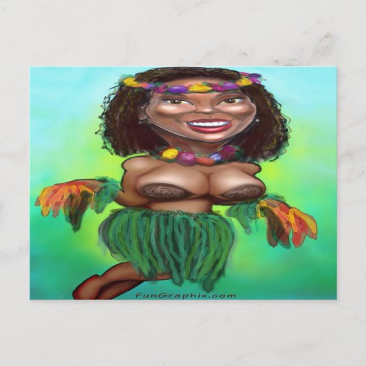 Hula Dancer Briefkaart (Voorkant)