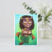 Hula Dancer Briefkaart (Staand voorkant)