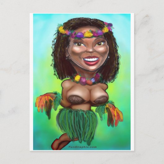 Hula Dancer Briefkaart (Voorkant)