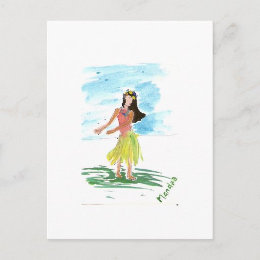 Hula Dancer Briefkaart (Voorkant)