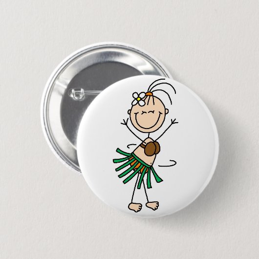 Hula Dancer Button (Voorkant /achterkant)