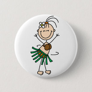 Hula Dancer Button