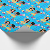 Hula Dancer Gift Wrapping Paper Cadeaupapier (Hoek)