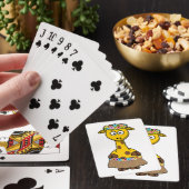 Hula Dancer Giraffe Cartoon Pokerkaarten (Insitu)