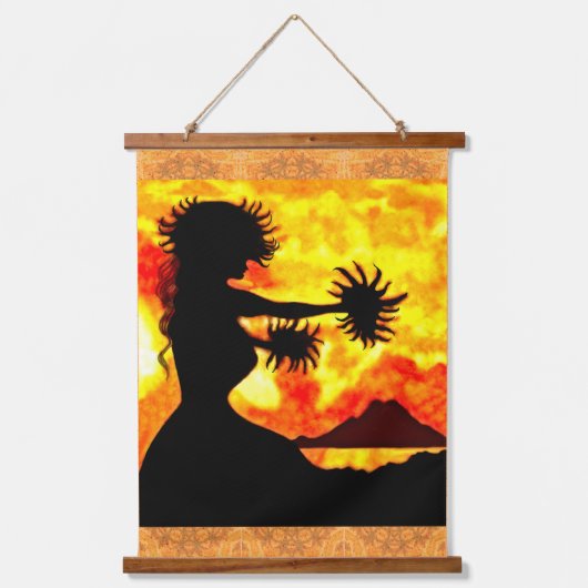 Hula Dancer Hanging Tapestry Hangend Wandkleed (Voorkant)
