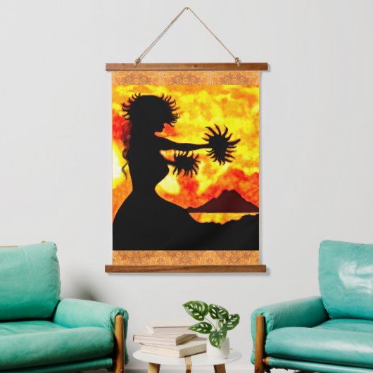 Hula Dancer Hanging Tapestry Hangend Wandkleed (Woonkamer)