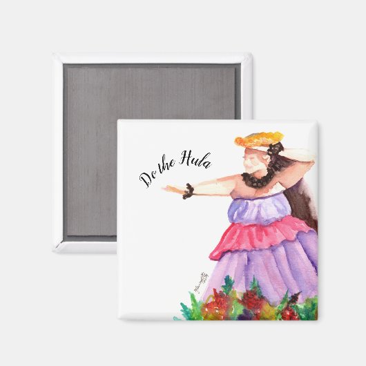 Hula Dancer Hawaiian Magnet (Voorkant / Achterkant)