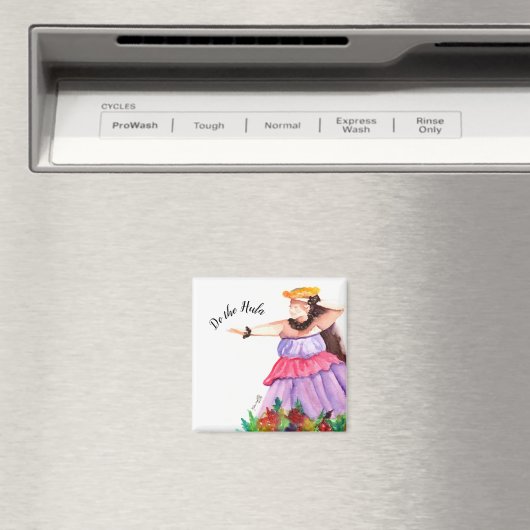 Hula Dancer Hawaiian Magnet (Insitu (Vaatwasser))
