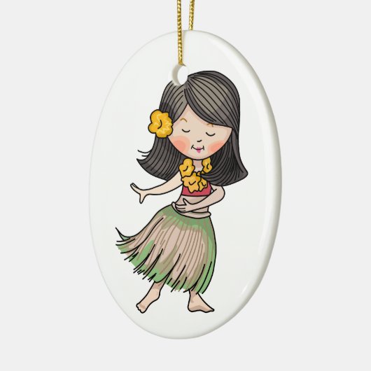 Hula Dancer Keramisch Ornament (Links)