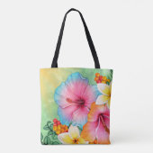 Hula Dancer Live Aloha Tropische Bloemen Tote Bag (Achterkant)