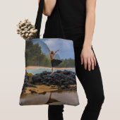 Hula Dancer Lumaha'i Beach, Hawaiian Beach Bag Tote Bag (Dichtbij)