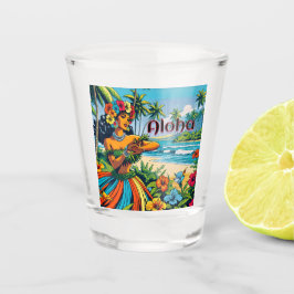 Hula Dancer op de Hawaïaanse eilanden Aloha Shot Glas