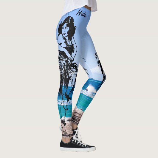 Hula Dancer Originele Kunst Workout Leggings (Rechts)