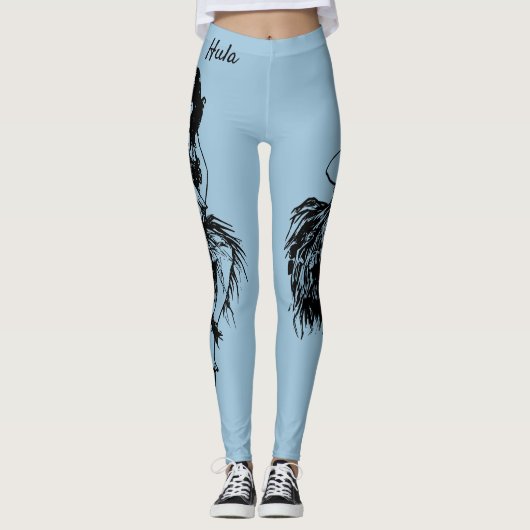 Hula Dancer Originele Leggings van het Kunstwerk (Voorkant)