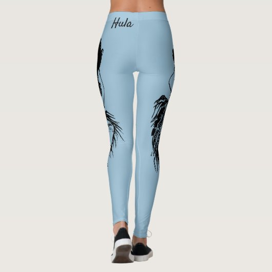 Hula Dancer Originele Leggings van het Kunstwerk (Achterkant)