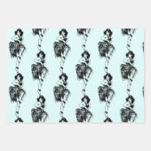 Hula Dancer Originele Waterverf Miranda B & W Inpakpapier Vel (Voorkant 2)