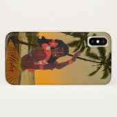 Hula Dancer over Hawaiian Beach Case-Mate iPhone Case (Achterkant (horizontaal))