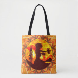 Hula Dancer Palms Tote Bag