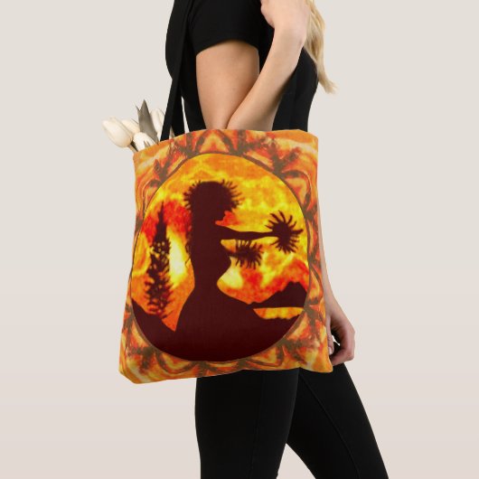 Hula Dancer Palms Tote Bag (Dichtbij)