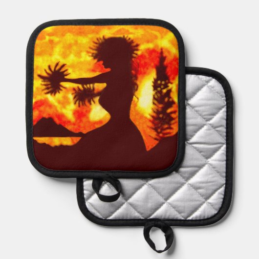 Hula Dancer  Pannenlap (Voorkant / Achterkant)