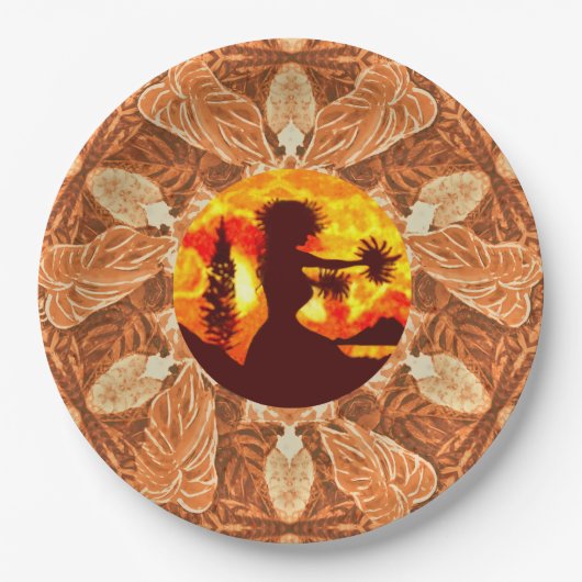 Hula Dancer Papieren Bordje (Voorkant)