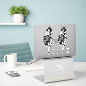 Hula Dancer Pin Up Girl Large Vinyl Sticker (Laptop op bureau)