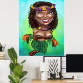 Hula Dancer Poster (Thuiskantoor)