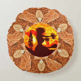 Hula Dancer Rond Kussen