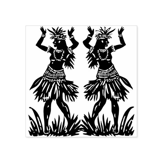 Hula Dancer Rubber Stamp Rubberstempel (Afrduk)
