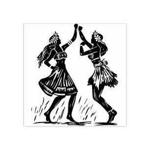 Hula Dancer Rubber Stamp Rubberstempel