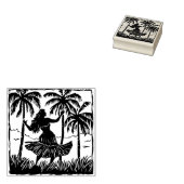 Hula Dancer Rubber Stamp Rubberstempel (Gestempeld)