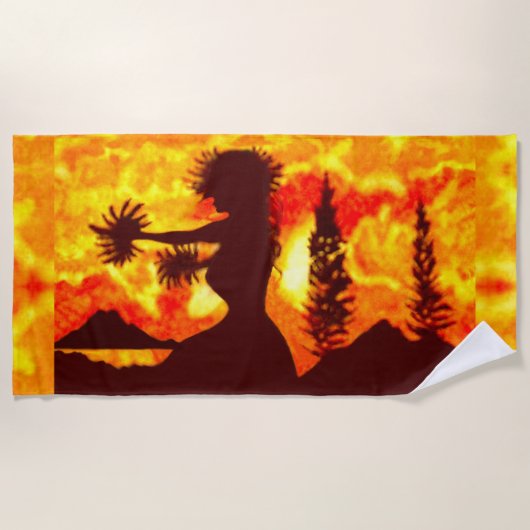 Hula Dancer Strandlaken (Voorkant)