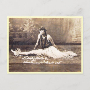 Hula Dancer, Vintage Hawaii Briefkaart