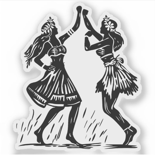 Hula Dancer vinyl sticker (Voorkant)