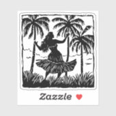 Hula Dancer vinyl sticker (Vel)