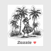 Hula Dancer vinyl sticker (Vel)