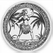 Hula Dancer vinyl sticker (Voorkant)