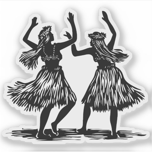 Hula Dancer vinyl sticker (Voorkant)