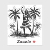 Hula Dancer vinyl sticker (Vel)