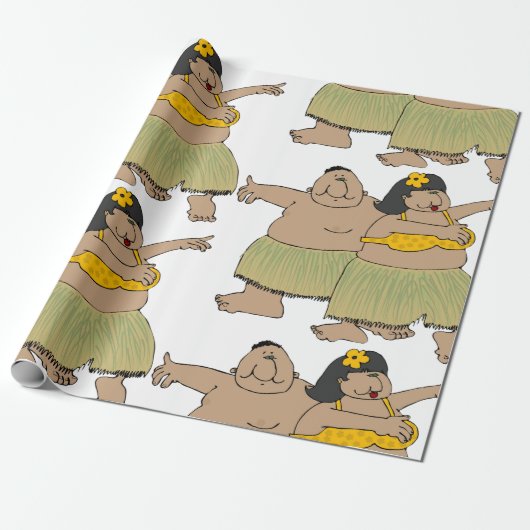 Hula Dancers Cadeaupapier (Uitgerold)