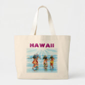 Hula Dancers j pec venette, HAWAII Grote Tote Bag (Voorkant)